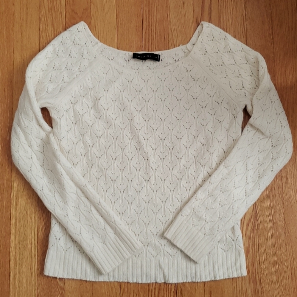 Angora and cashmere cream colored women's sweater from The Limited, size M